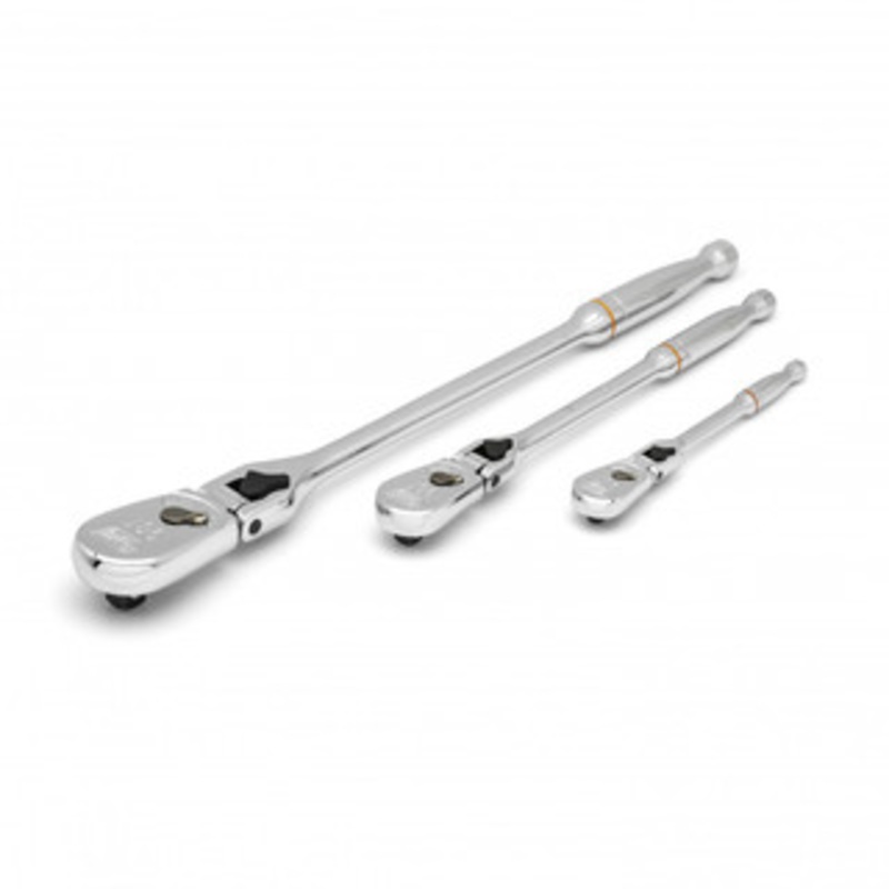 GEARWRENCH 3 Pc 1/4 3/8 1/2 Drive 90 Tooth Locking Flex Head – KD81276T