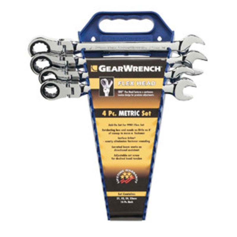 GEARWRENCH 4 Piece Flex Head Ratcheting Wrench Completer Set Metric – KD9903
