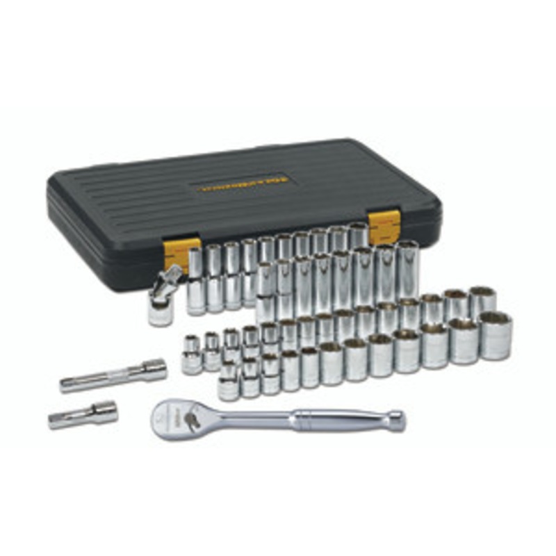 GEARWRENCH 49-Pc 1/2 Drive SAE/Metric 6 pt Standard & Deep Socket Set – KD80700P