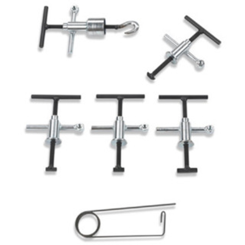 ITALIFTERS Set of Mechanical Hooks for the Mechanical Opening of Manholes with Wheeled Levers APS90 and APS80 – K0263