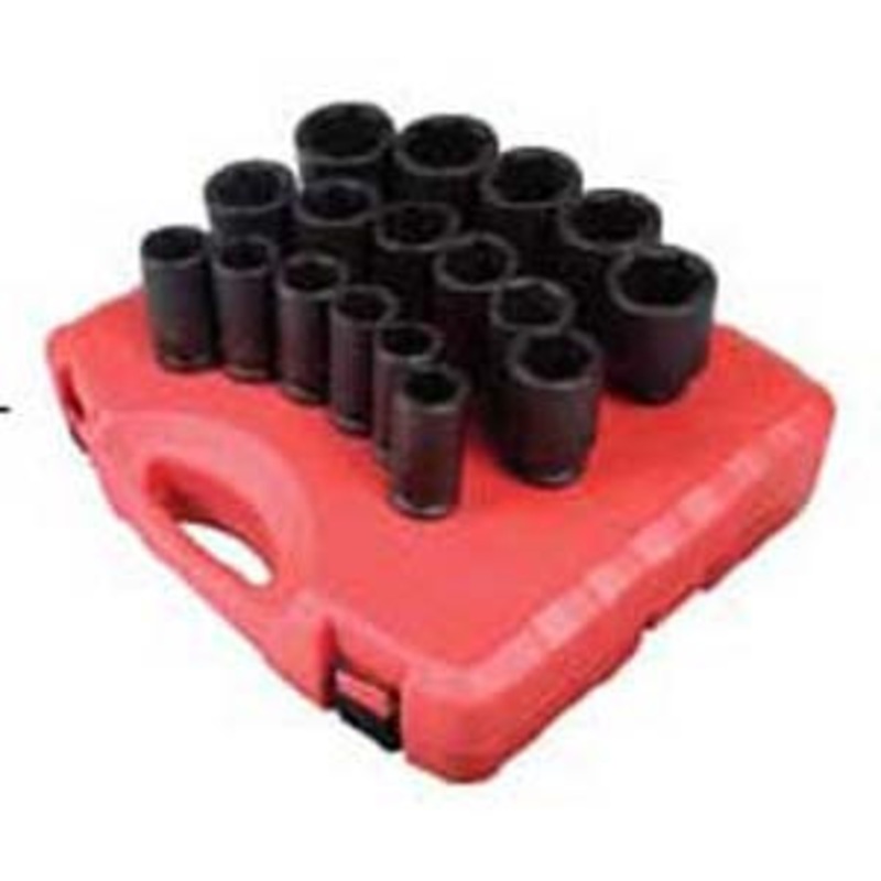 Sunex 3/4 Drive 17 Piece Metric Deep Impact Socket – SU4686