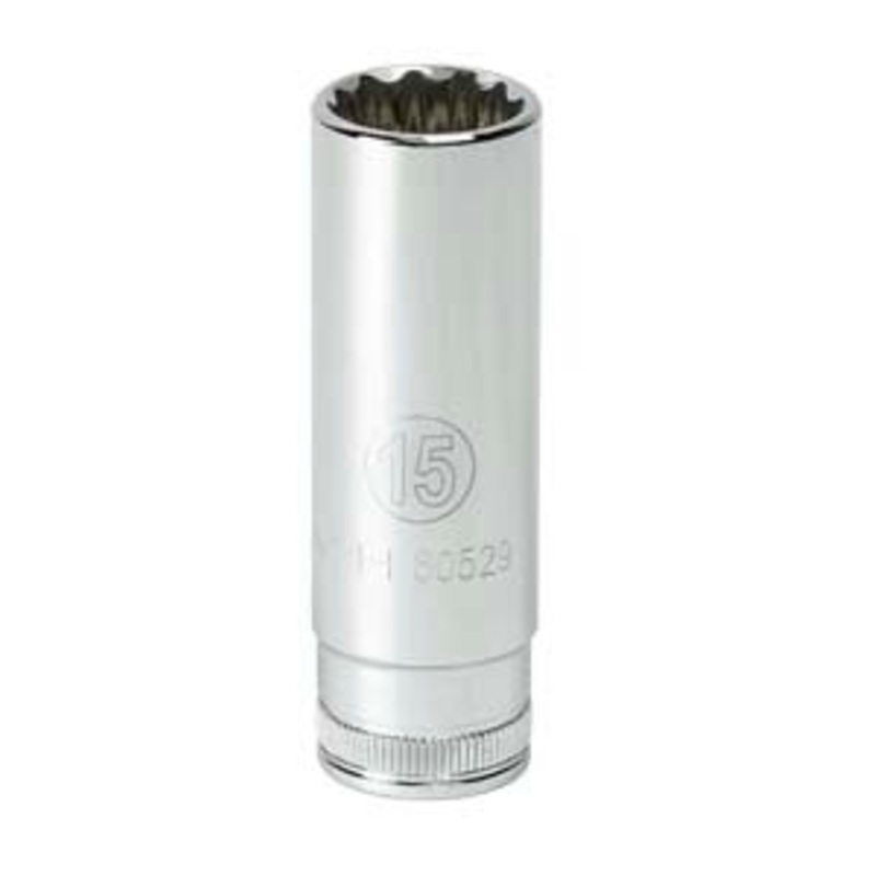 GEARWRENCH 3/8 Drive 12 pt. Deep Socket 15mm – KD80529