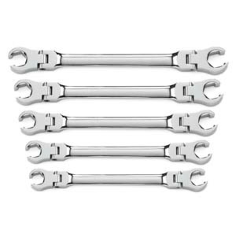 GEARWRENCH 5 Piece SAE Flex Flare Nut Wrench Set – KD81910