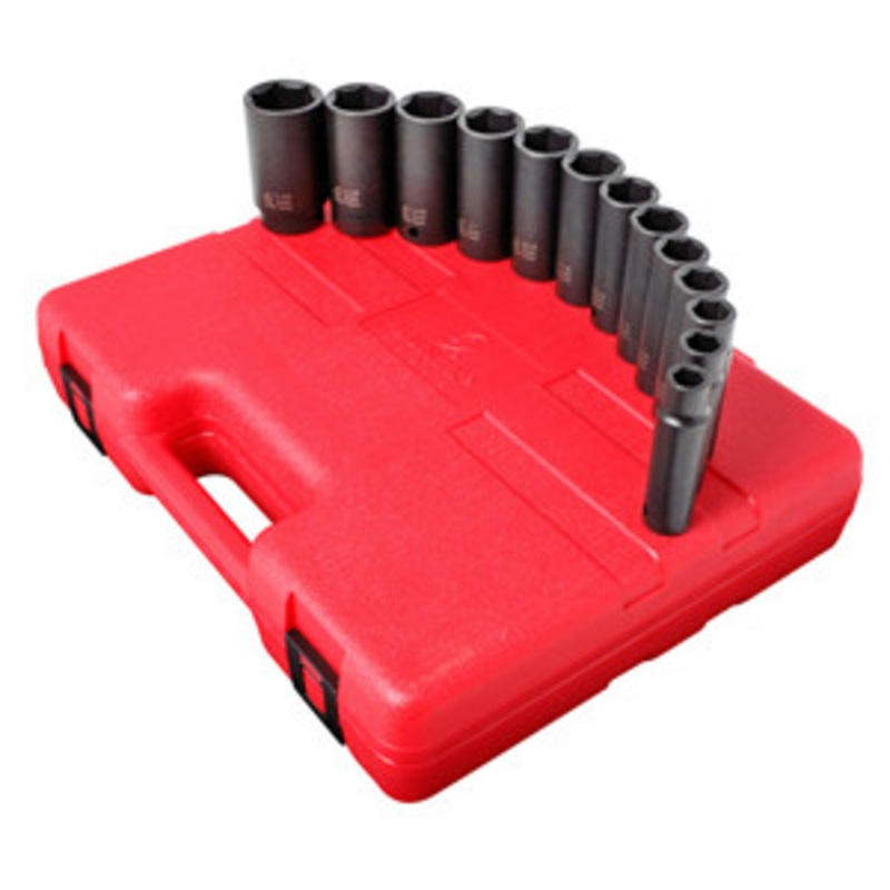 Sunex 13 Piece 1/2 Drive Impact SAE Deep Socket Set – SU2651