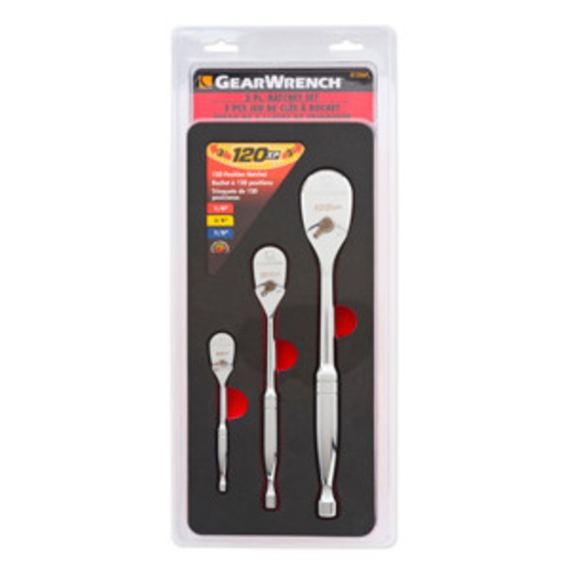 GEARWRENCH 3-Pc Full Polish Mixed Ratchet Set (120XP) – KD81206P