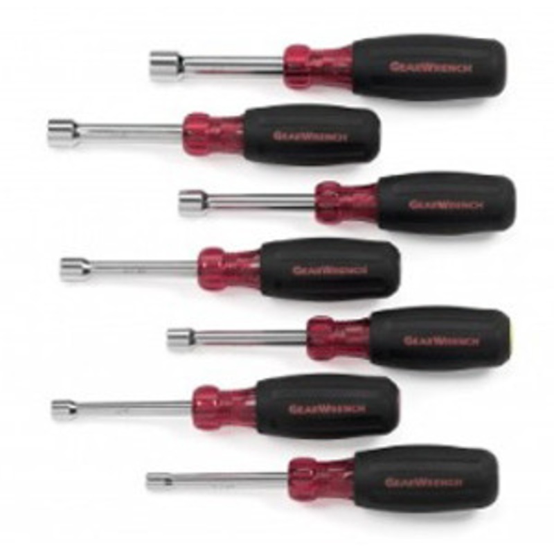 GEARWRENCH 7 Pc. SAE Full Hollow Shaft Cushion Grip Nut Driver Set – KD82765