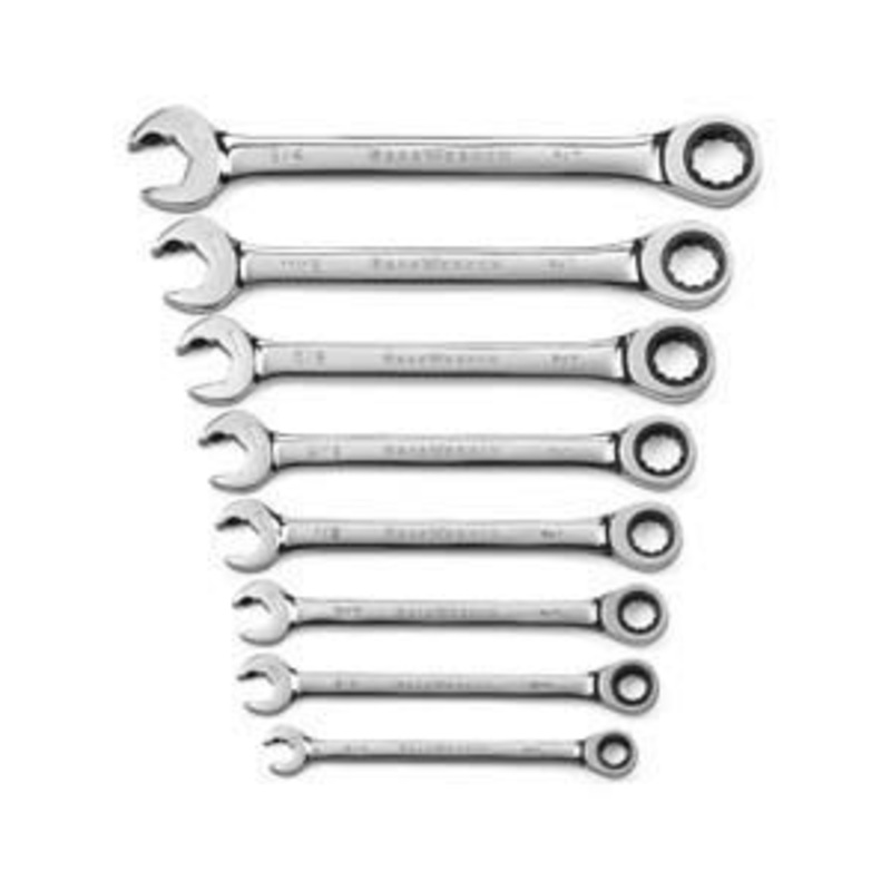 GEARWRENCH 8 Piece Ratcheting Open End Wrench SAE – KD85599
