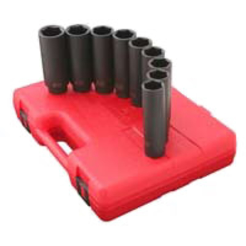 Sunex 1/2 Dr. 12 Pc. Metric 5 Extra Long Deep Impact Socket – SU2851