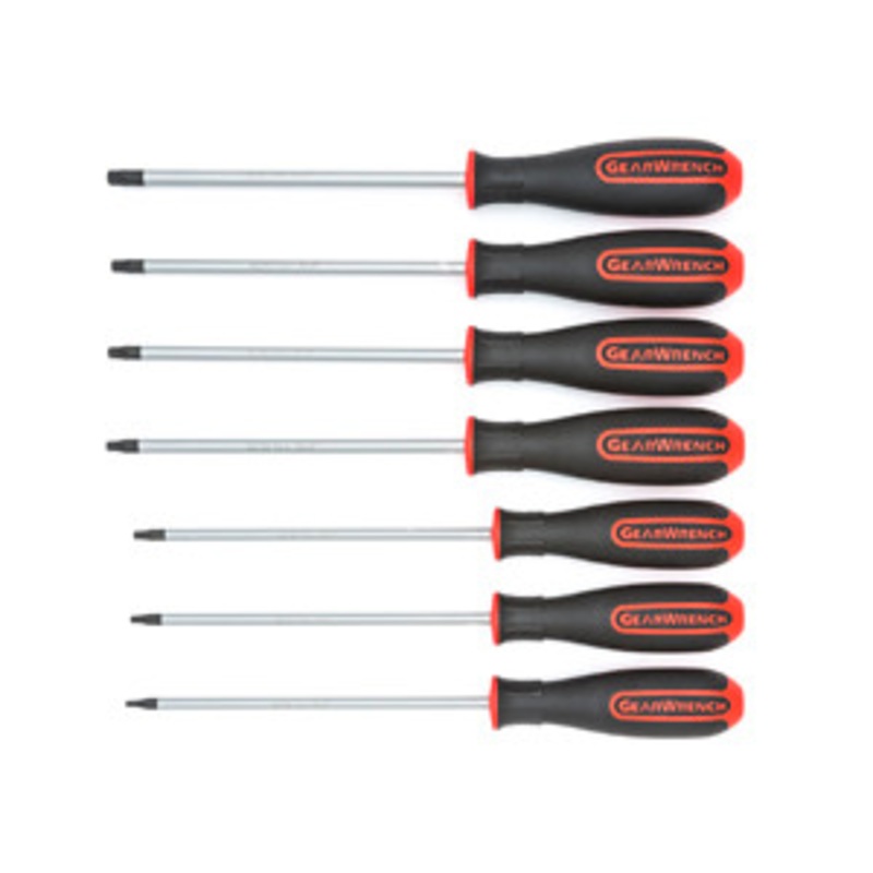 GEARWRENCH 7-Pc Tamper Proof Torx Screwdriver Set – 6 Blades – KD80073