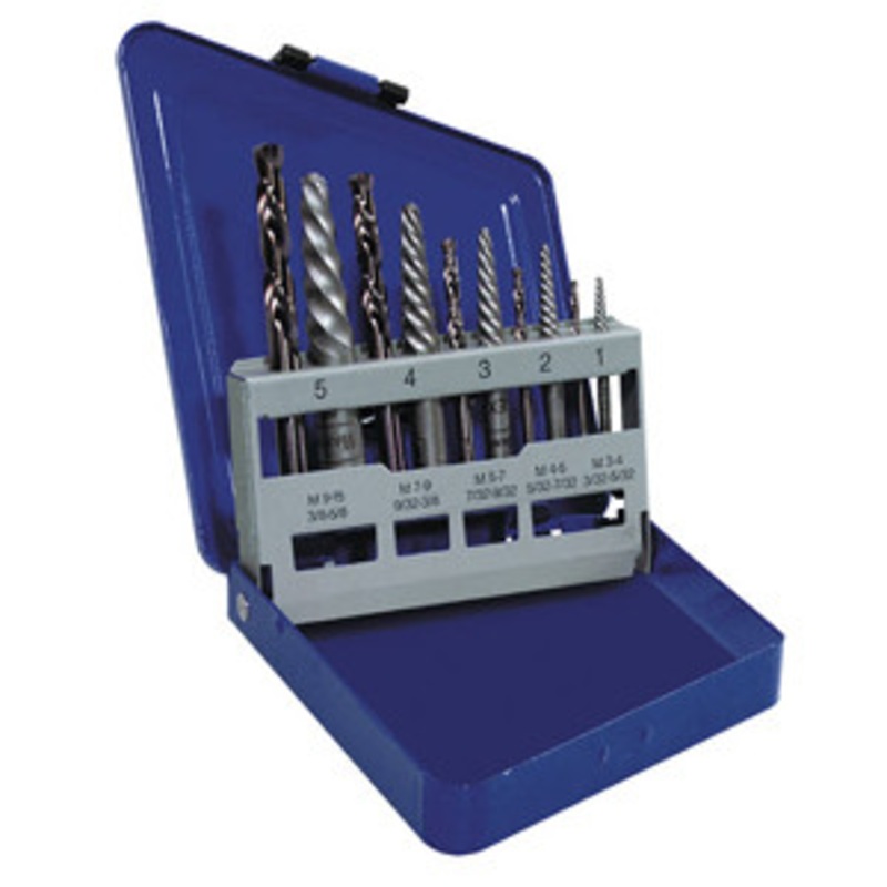 IRWIN 10 Piece Screw Extractor Set with Cobalt LH Drill Bits – HA11119