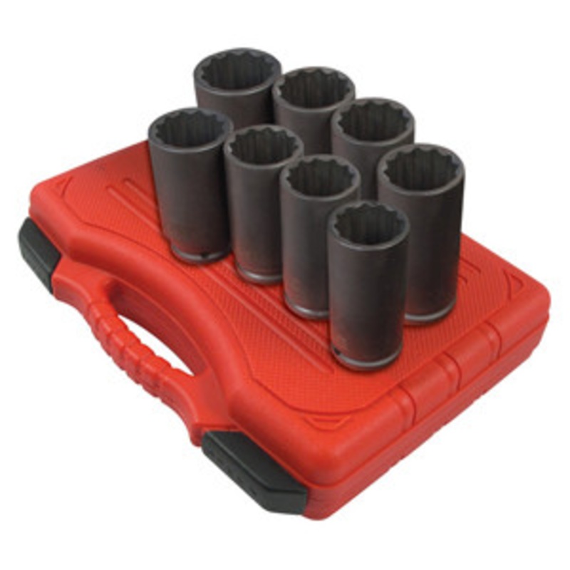 Sunex 12 Point 8 Piece Spindle and Axle Socket Set – SU2835