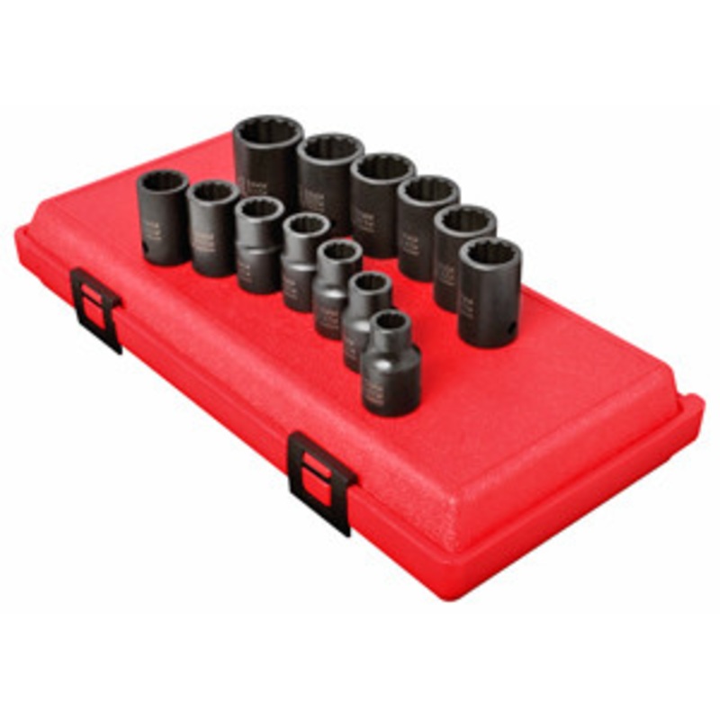 Sunex 13 Piece 1/2 Dr Met 12 Point Standard Impact Socket Set – SU2679