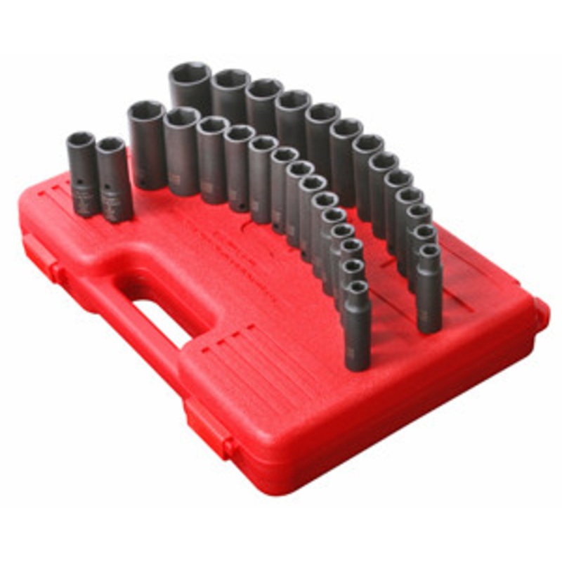 Sunex 29 Piece SAE & Metric Impact Sockets 7/16×1-1/4 10-27mm – SU5153DD