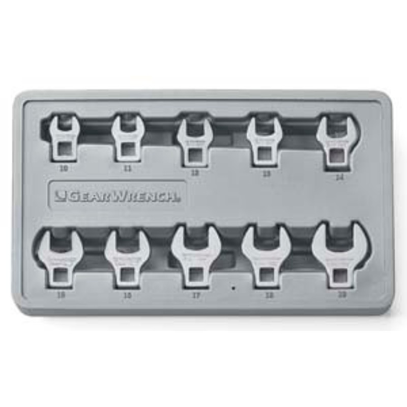 GEARWRENCH 10 Piece Metric Crowfoot Wrench Set – KD81909