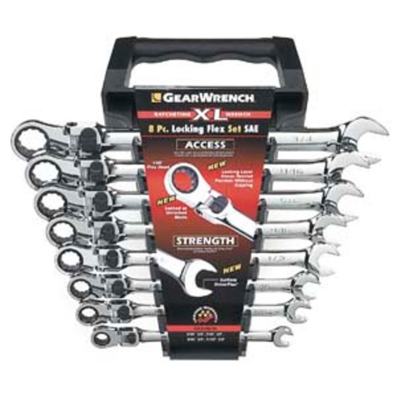 GEARWRENCH 8 Piece SAE XL Locking Flex Set (5/16 thru 3/4) – KD85798
