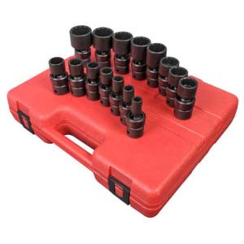 Sunex 15 Piece 1/2 Drive 12 Point SAE Universal Impacket Socket – SU2856