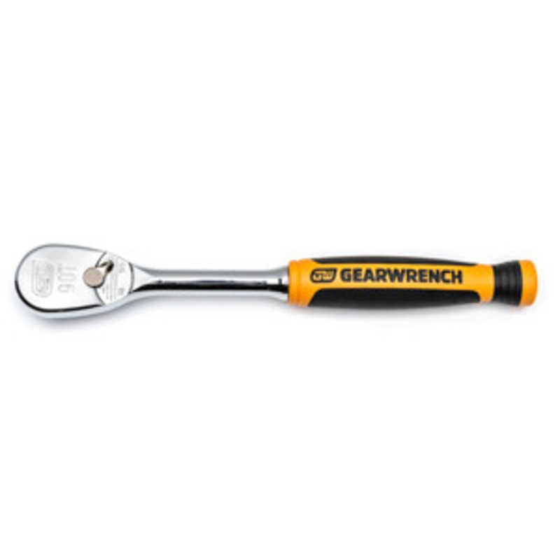 GEARWRENCH 1/4 Drive 90 Tooth Cushion Grip Teardrop Ratchet – KD81007T