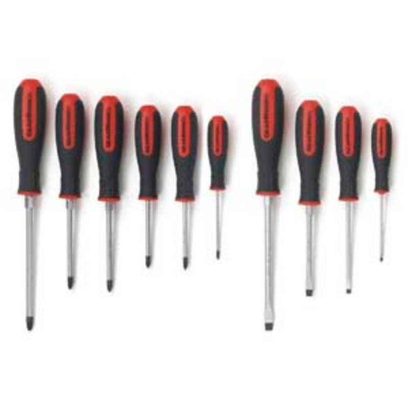 GEARWRENCH 10 Piece Pozi and Slotted Screwdriver Set – KD80060