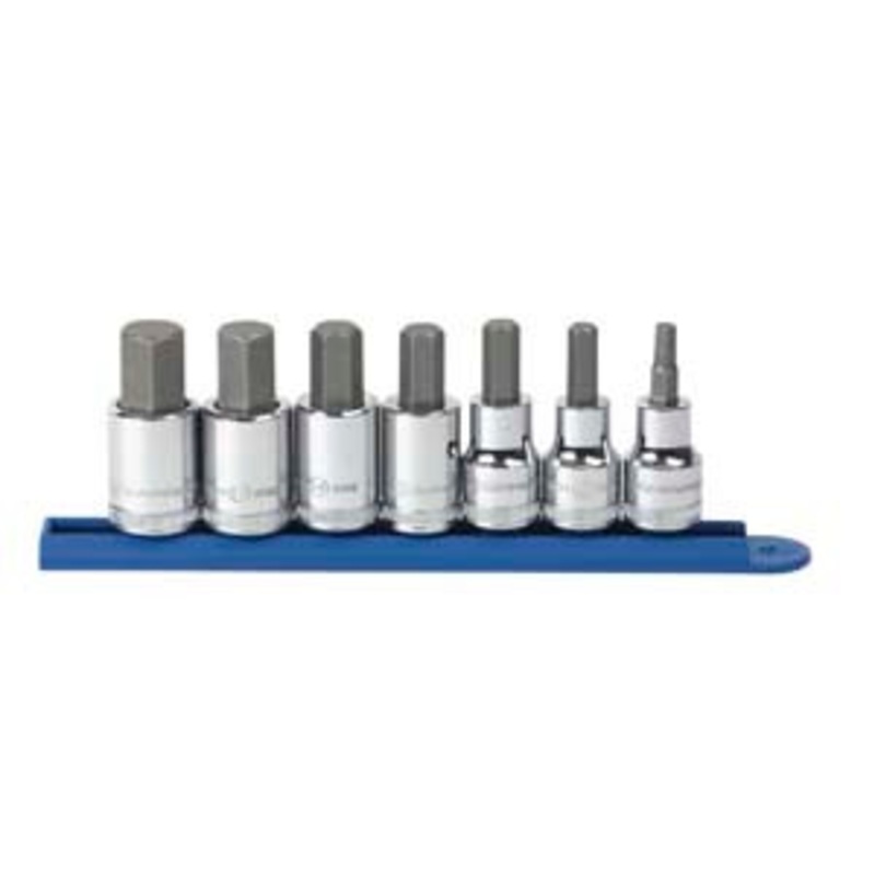 GEARWRENCH 7 Pc 1/2 Dr Hex SAE/Metric Bit Socket Set – KD80720