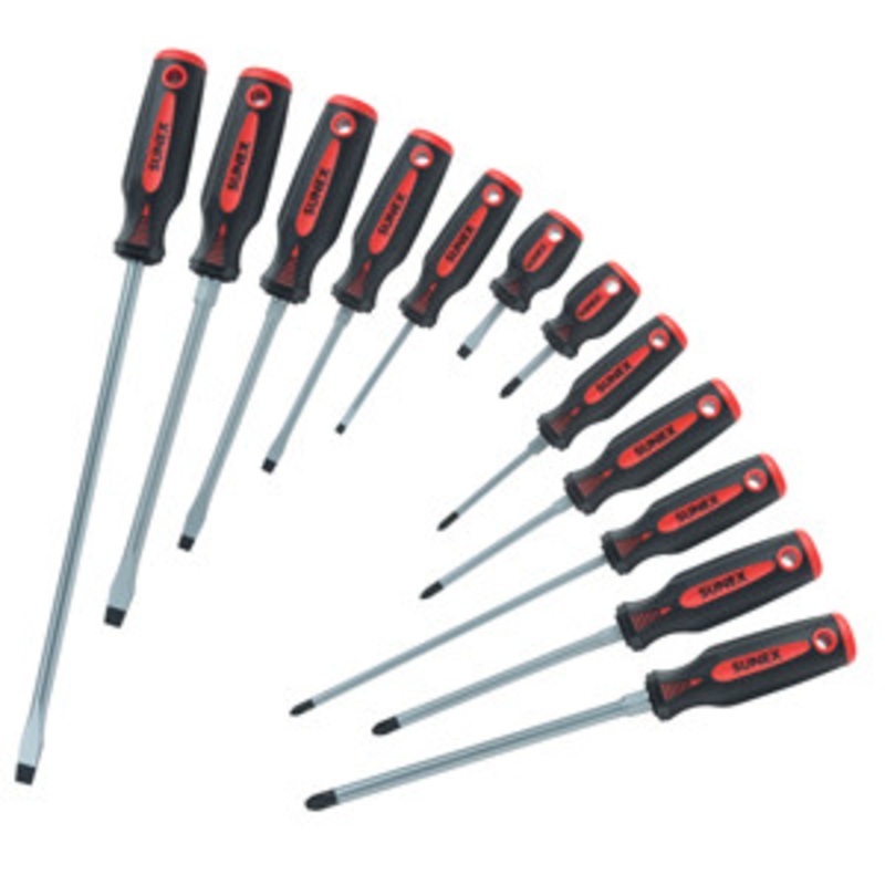 Sunex 12 Piece Screwdriver Set – SU1112SS