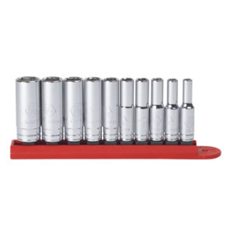 GEARWRENCH 1/4 Drive Sae 10 Pc 6 Pt Mid Length Socket Set 3/16 – 9/16 – KD80305S