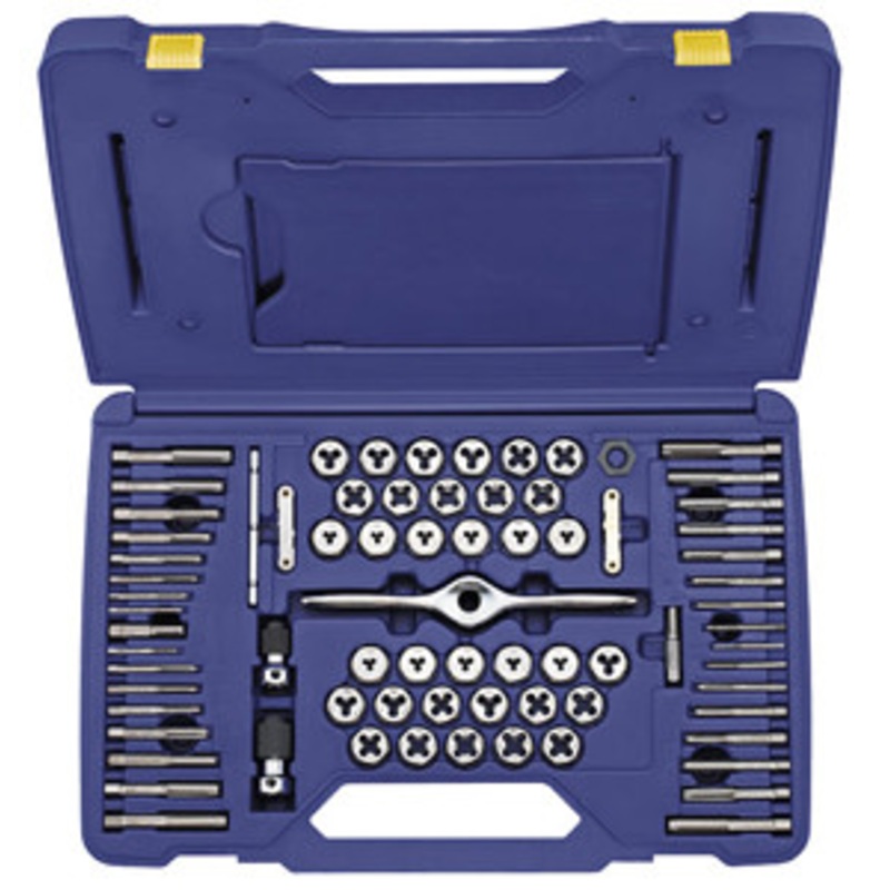 IRWIN 75-Piece Machine SAE Metric Self Alignment Tap and Die Set – HA1841350