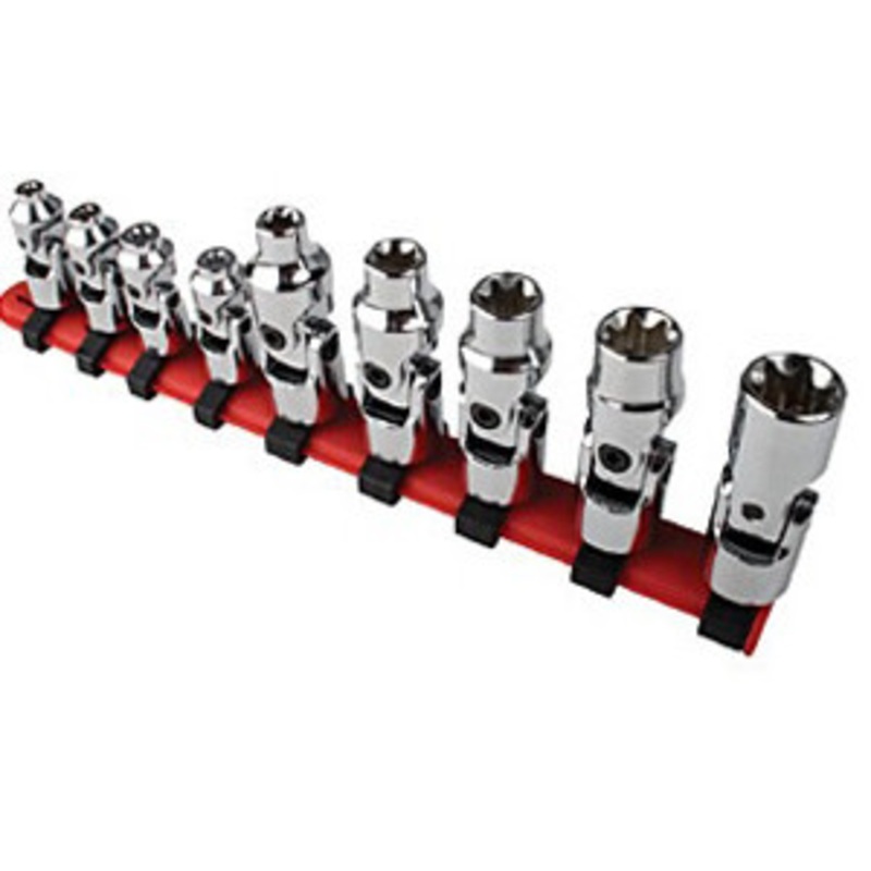 Sunex 1/4 Drive 9 Piece Universal Star Chrome Socket Set – SU9912