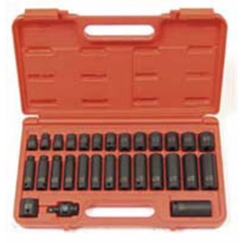 Sunex 29 Piece 3/8 Drive Master Metric Impact Socket Set8-22mm – SU3329