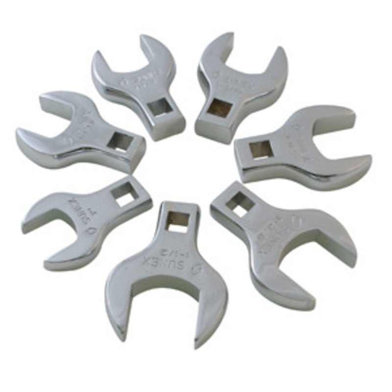 Sunex 7 Piece 1/2 Dr. Jumbo SAE Crowfoot Wrench Set – SU9720A