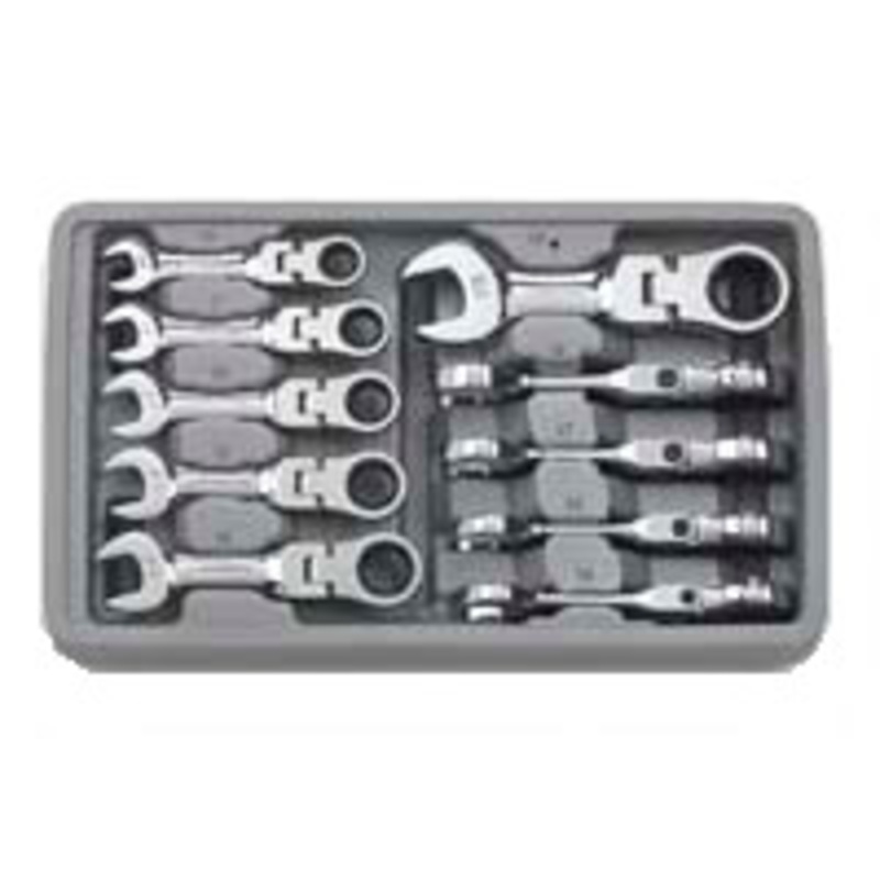GEARWRENCH 10 Piece Metric Stubby Flex Head Combination Wrench – KD9550