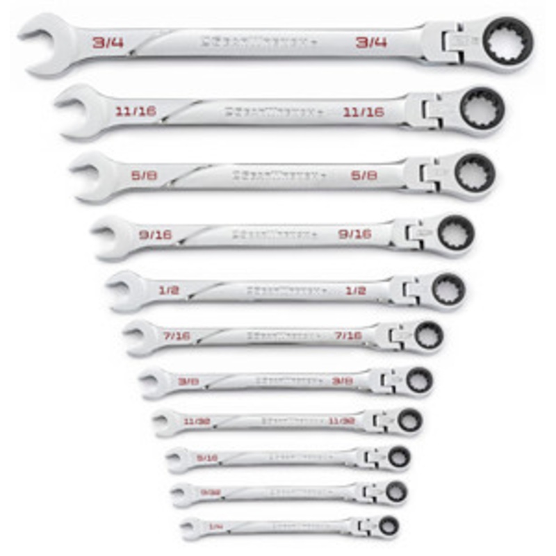 GEARWRENCH 11 Piece Flex Spline SAE 120XP XL Combo Ratcheting – KD86247