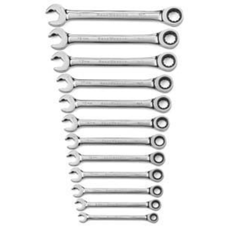 GEARWRENCH 12 Piece Ratcheting Open End Wrench Set Metric – KD85597