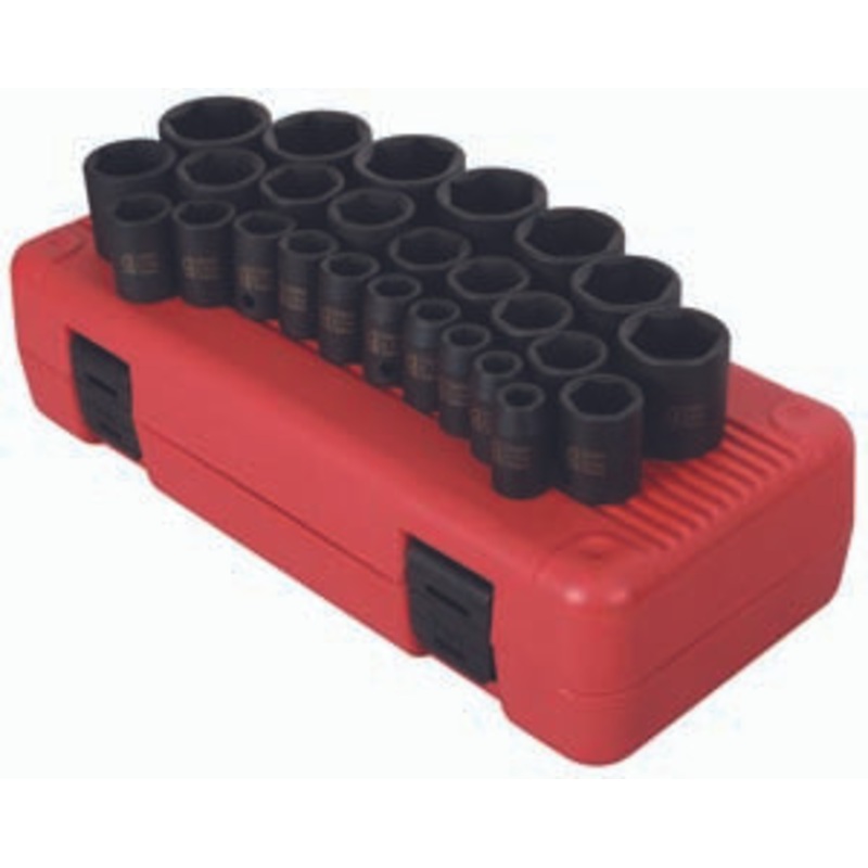 Sunex 26 Piece 1/2 Drive Metric Shallow Impact Socket Set – SU2645