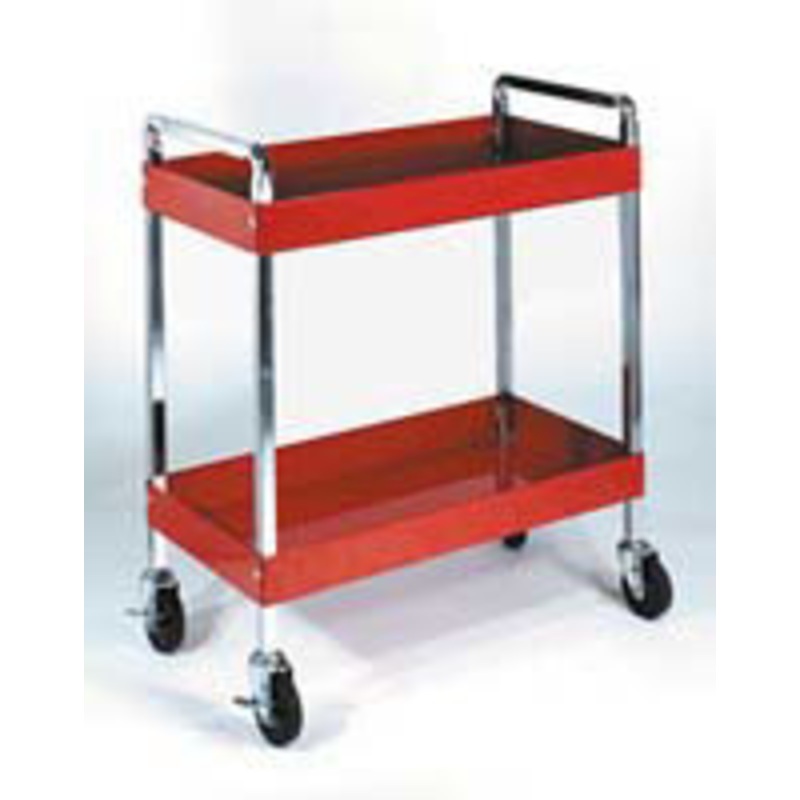 Sunex Red Service Cart with Chrome 30 x 16x 35H – SU8005SC