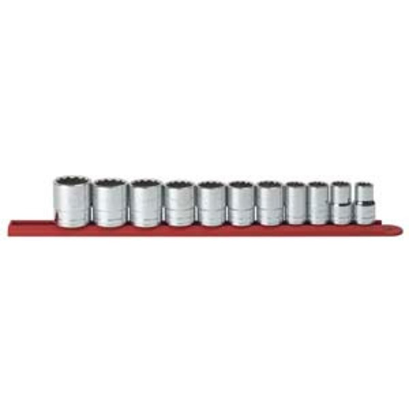GEARWRENCH 11 pc. 1/2 Dr. 12 pt. Standard SAE Socket Set – KD80711