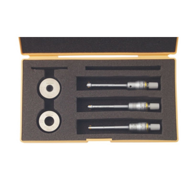 Mitutoyo 3-Point Internal Holtest Micrometer 3pc Set, Series 368, 0.275-0.5 – 368-916