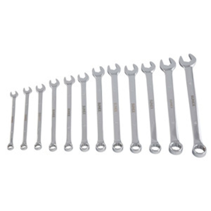 Sunex 12 Piece Metric Full Polished V-Groove Combination Wrench – SU9917MA