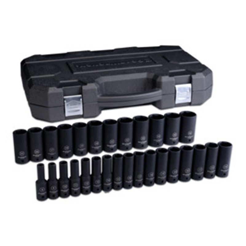 GEARWRENCH 29 Pc. 1/2 Drive 6 Point Metric Deep Impact Socket Set – KD84935N