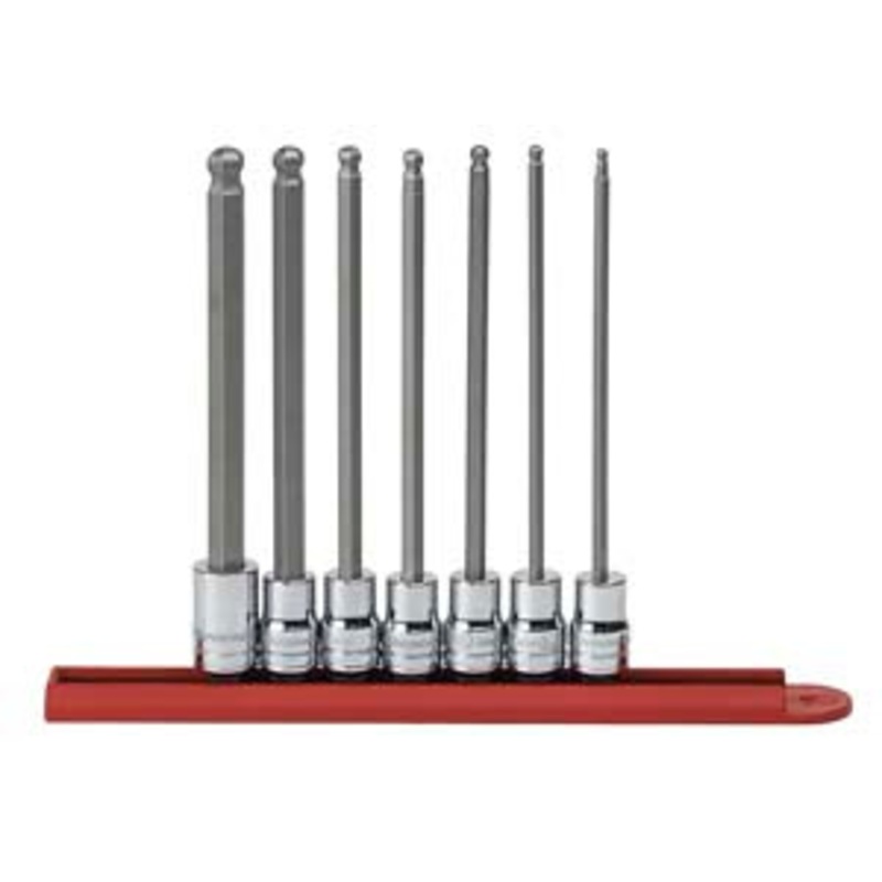 GEARWRENCH 7 Pc. 3/8 Dr. SAE Long Ball Hex Bit Socket Set – KD80574