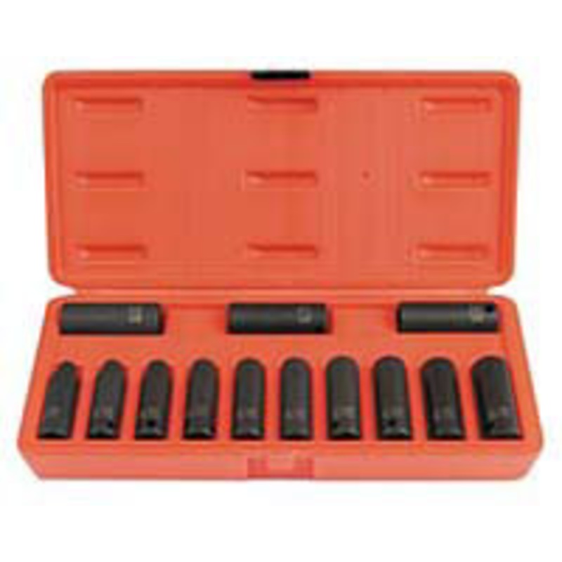 Sunex 13 Piece 3/8 Drive 12 Point Deep Impact Socket Set 7-19mm – SU3682