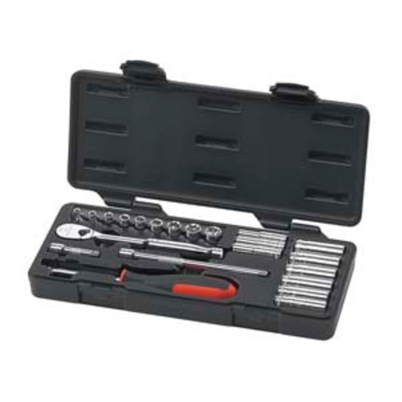 GEARWRENCH 22 pc. 1/4 Drive Metric Socket Set – KD80327