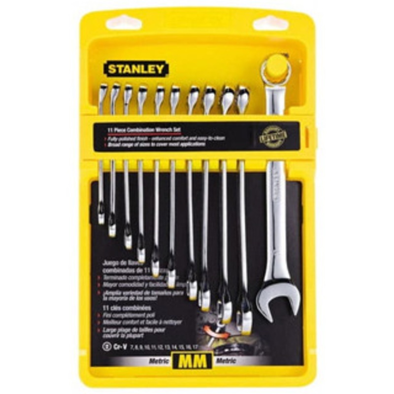 Stanley 11 pc. Combination Wrench Set 94-386W, 7mm to 17mm – 93-452-1