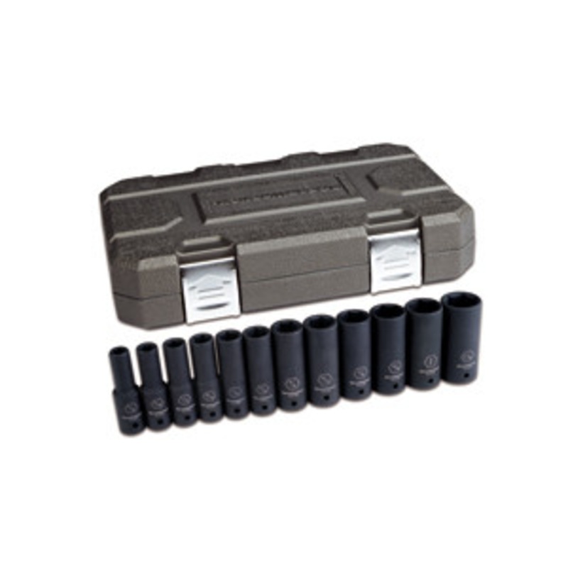 GEARWRENCH 12 PC. 1/2 Drive 6 Point SAE Deep Impact Socket Set – KD84942N