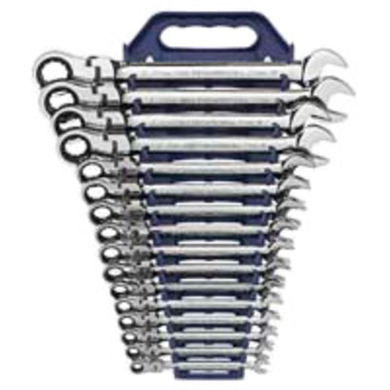 GEARWRENCH 16 Piece Flex Head Combination Ratcheting Wrench Set Metric – KD9902