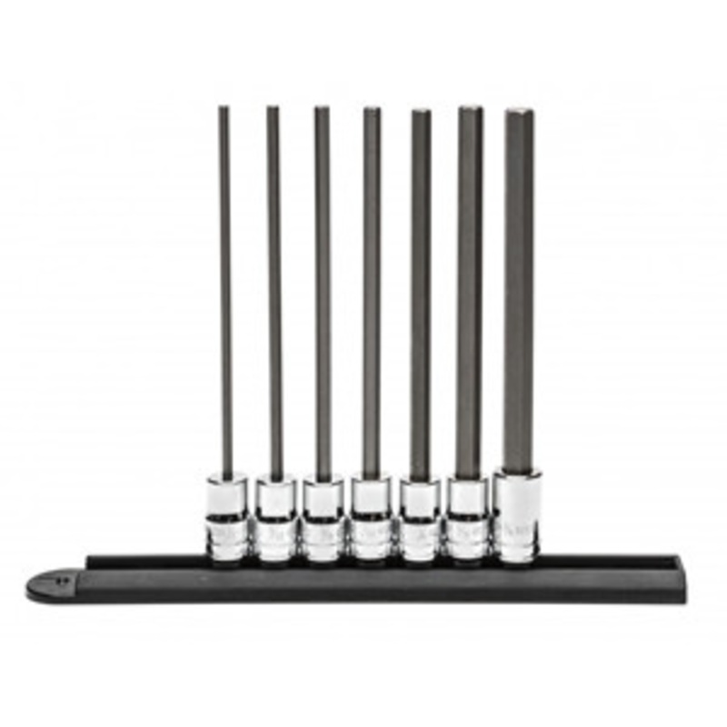 GEARWRENCH 7 Piece . 3/8 Drive Long SAE Hex Bit Socket Set – KD82537