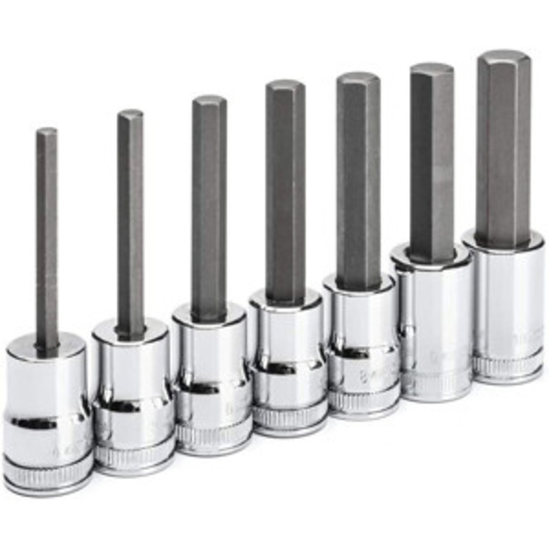 GEARWRENCH 7 Piece 3/8 Drive Mid Length Metric Hex Bit Socket Set – KD82546