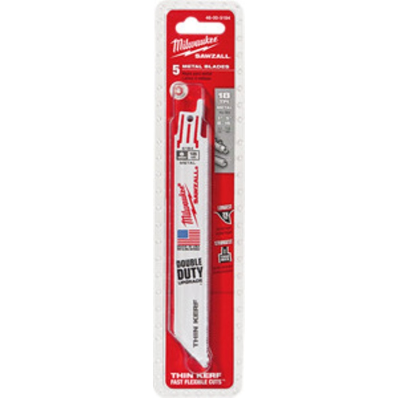 Milwaukee 18 TPI 6 (5 Pk) Super Sawzall Blade – MWK48-00-5184
