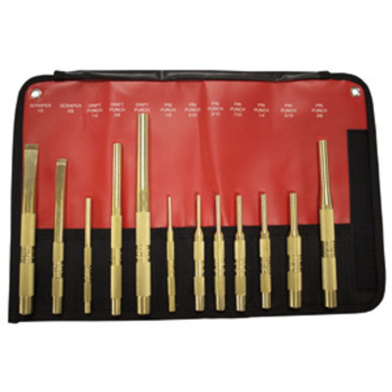 Mayhew 12 Piece Brass Punch & Scraper SAE Set – MH67012